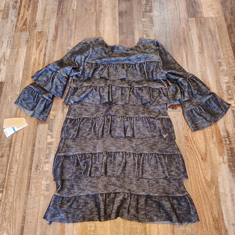 Copper Key Ruffle Dress - Picture 2 of 5